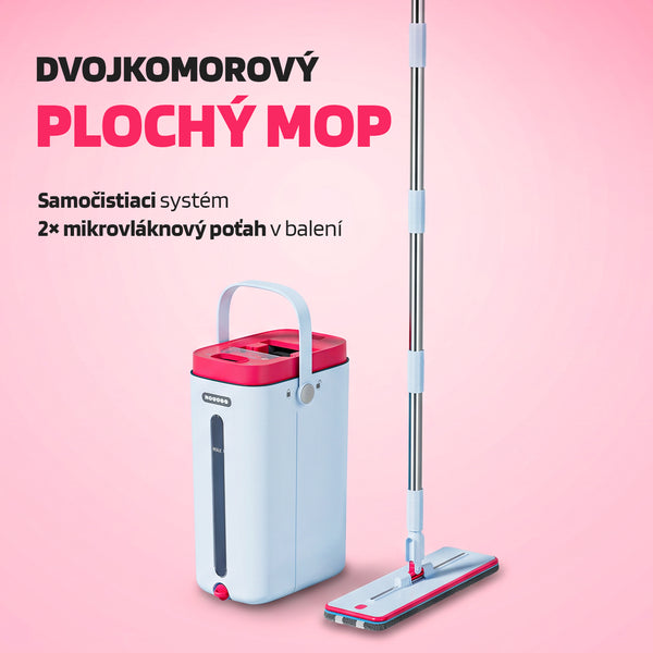 Dvojkomorový plochý mop - samočistiaci