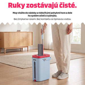 Dvojkomorový plochý mop - samočistiaci